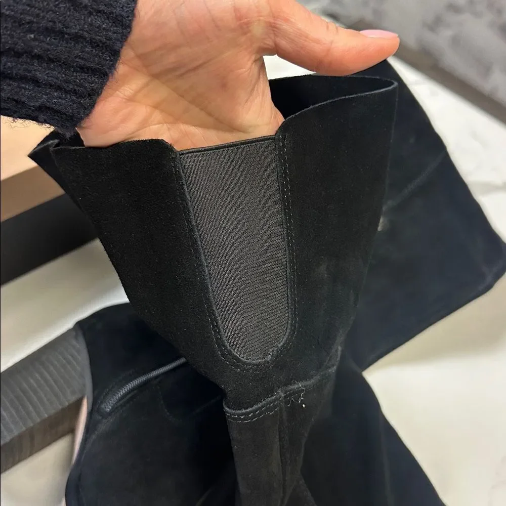 Anthropologie x Kelsi Dagger Logan Over-The-Knee Boots Black Suede US 8 New